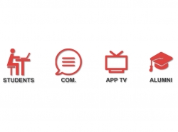 logos: students com apptv alumni