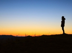 hiker silhouette