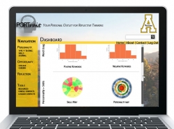 portrait dashboard screenshow showing skills map, personality map, positive/negative keywords